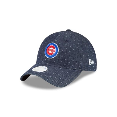 Chicago Cubs Gorra | New Era MLB Dotted Denim 9twenty Adjustable Cap Mexico - Azules